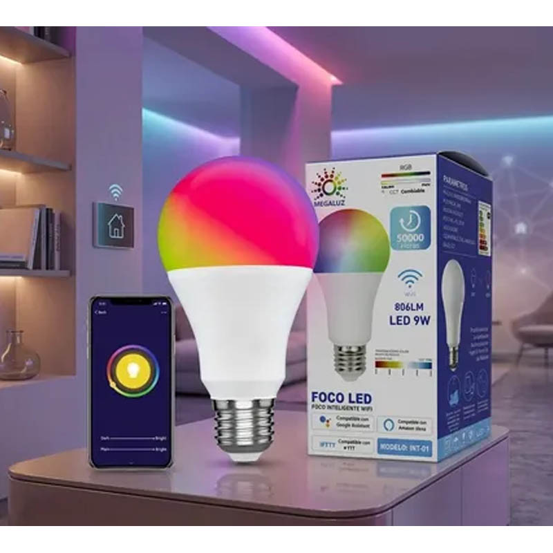 Foco Inteligente WiFi LED 9W RGB + Blanco - BIN9W01 - Image 2
