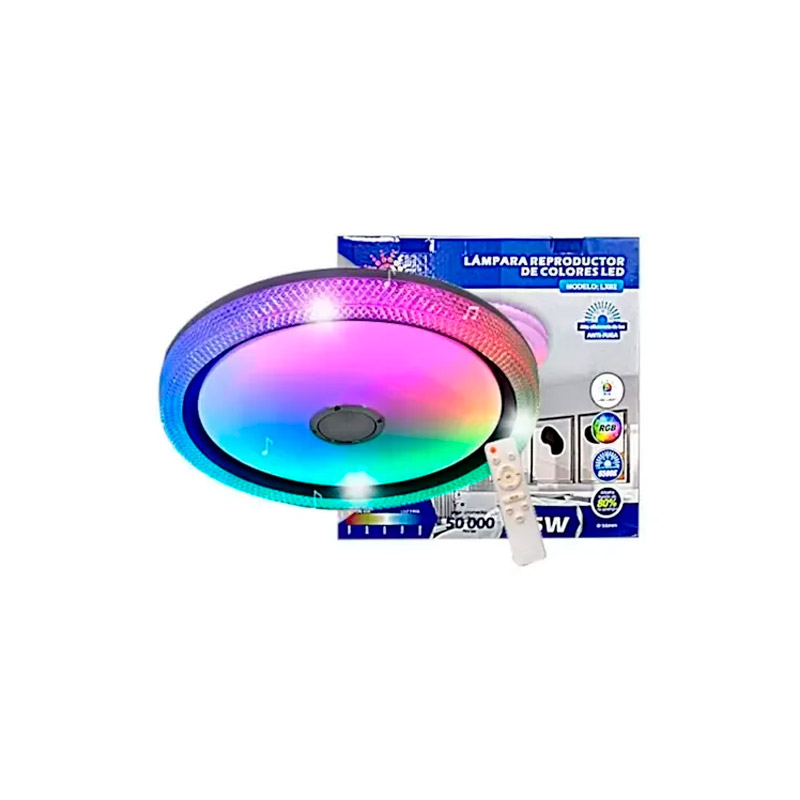 Lámpara Para Techo LED RGB con Bocina Bluetooth - LRW3504 - Image 2