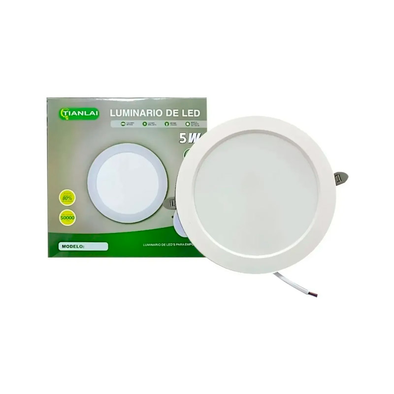Luminaria LED Empotrable Luz Blanca Fría 5W - S54W05
