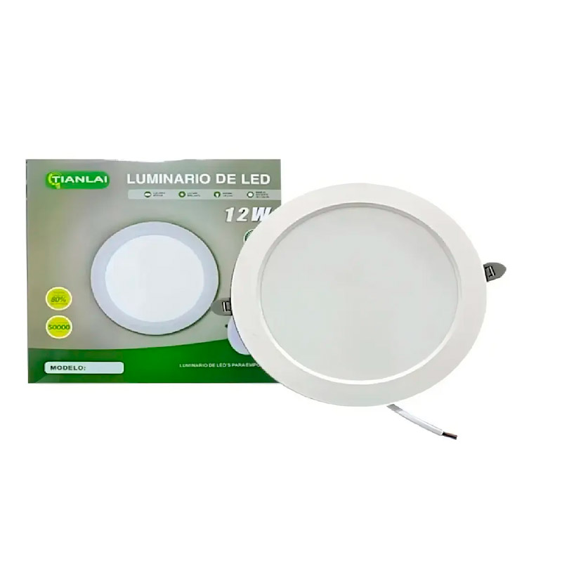 Luminaria LED Empotrable Luz Blanca Fría 12W - S54W12
