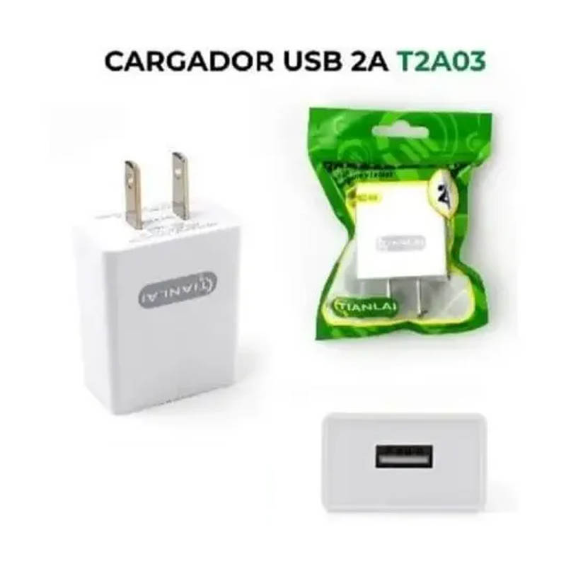 Cargador de Pared USB Carga Rápida 2A - T2A03 - Image 2