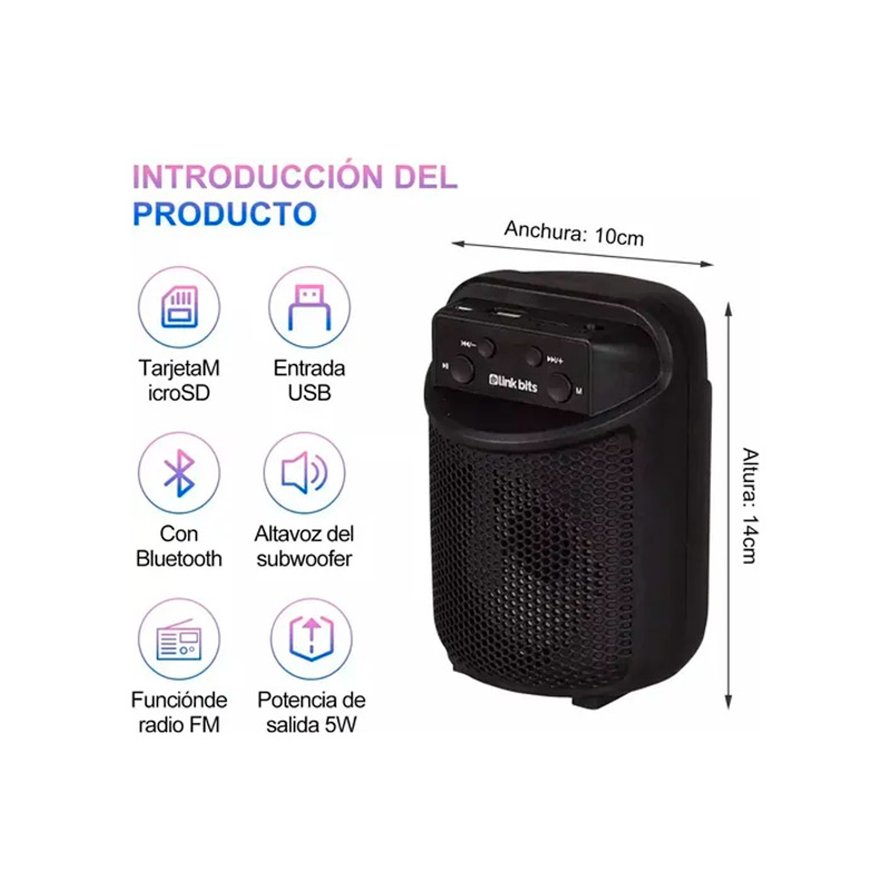 Bocina Portátil Bluetooth de 3 pulgadas - VA369T - Image 2