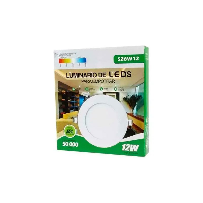 Panel LED Empotrable 12W Luz Cálida - S26W12A